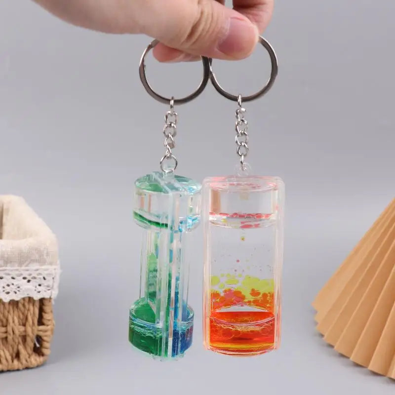 Porte-Clés Sablier Liquide